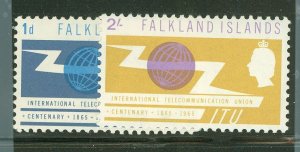 Falkland Islands #154-155 Mint (NH) Single (Complete Set)