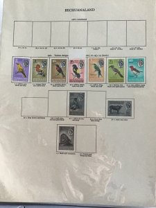 Bechuanaland 1961 to 1963 stamp album pages R23479