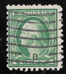 462 1 cent Superb Supplemental Mail  Cancel Washington, Green Stamp used F