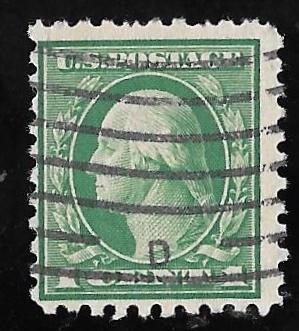 462 1 cent Superb Supplemental Mail  Cancel Washington, Green Stamp used F