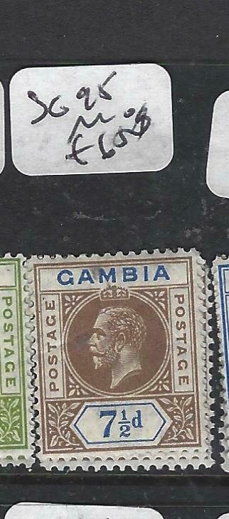 GAMBIA  (P0607B)  KGV  7 1/2 D    SG 95   MOG