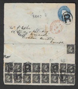 CANADA 1891 One Cent pale blue postal stationery - 35411