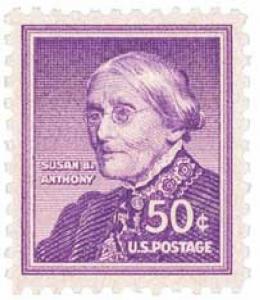 US #1051 Stamp - 1955 50c Susan B. Anthony - Used Postmarked stamps.