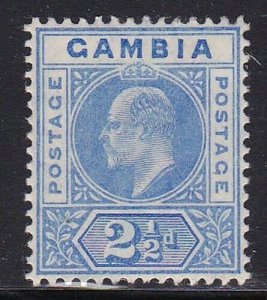 Álbum Tesoros Gambia Scott #45 2 1/2p Edward VII Nuevo