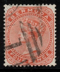 BERMUDA SG20 1880 4d ORANGE-RED USED