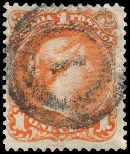 Canada - Scott 23a - Used - Poor Centering - Pencil Marks on Back