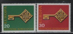 GERMANY, 983-984, MNH, 1968, EUROPA