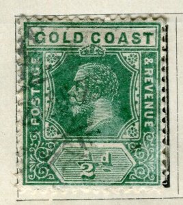 GOLD COAST; 1913 early GV issue fine used 1/2d. value