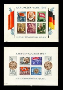 DDR #144a-146a MNH Imperf S/S CV$240.00 1953 Marx