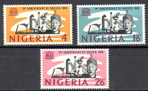 Nigeria Sc# 204-206 MNH 1966 UNESCO 20th