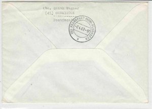 Luxembourg 1962 Airmail First Flight Lion Slogan Cancels  Stamps Cover ref 22738
