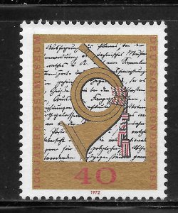 Germany Scott 1094 MNHOG - 1972 Postal Museum Centenary - SCV $0.65