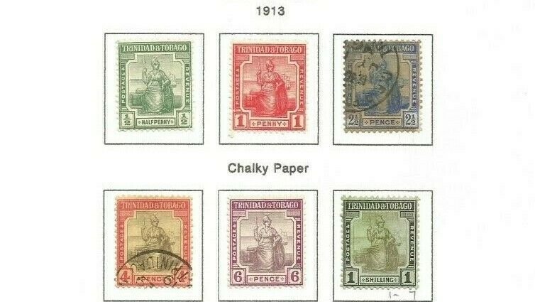 TRINIDAD AND TOBAGO SCOTT 1-7 MH/USED