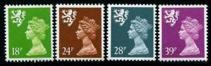 HERRICKSTAMP SCOTLAND Sc.# SMH 36, 48, 55, 62 Perf Error Stamp 13 1/2 x 14