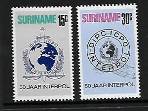 SURINAME 406-407 MINT HING CRIMINAL POLICE ORG