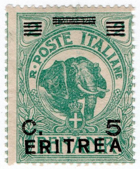 (I.B) Italy (Eritrea) Postal : 5c on 2c Overprint