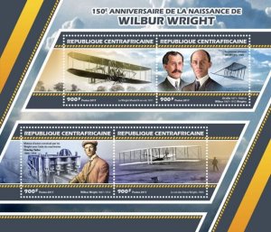 2017 Centrafrique - Wilbur Wright. Y&T: 5009-5012  |  Michel Code: 6960-6963