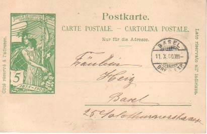 Switzerland, Government Postal Card