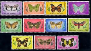 [65662] Norfolk Island 1977 Butterflies 11 Values MLH