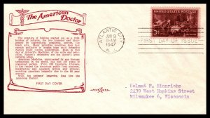 US 949 Doctors Pent Arts Typed FDC