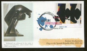 2010 Buffalo New York - Abstract Expressionists Robert Motherwell Fleetwood FDC