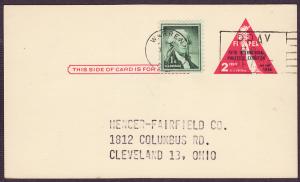 UX44 FIPEX, Liberty Torch used postal card