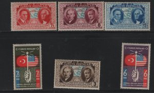 TURKEY, 817-822 ,  MINT HINGED,    SET