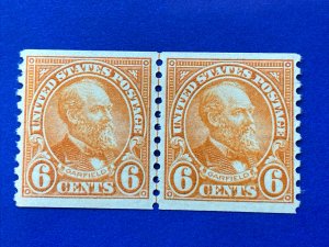 US Stamps-SC# 723 - 6 Cent - MNH - Coil Line Pair - SCV = 82.50