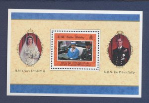 SOUTH GEORGIA - Scott 218 - MNH S/S - QEII Golden Wedding - 1997