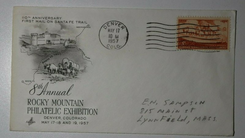 Colorado CO Lot 4 Philatelic Expo Cachet Covers 1957-1959 ROMPEX 1978 stamp club