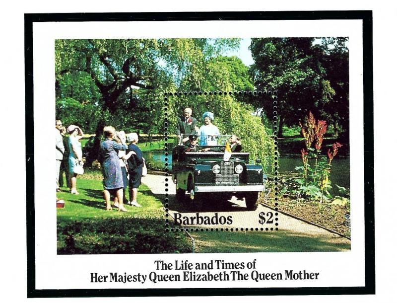 Barbados 664 MNH 1985 Queen Mother Birthday S/S