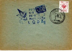 Poland 1966 cover and Scout cancel