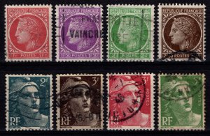 France 1945-46 Ceres & Marianne Definitives, Part Set [Used]