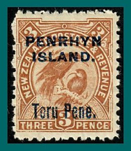 Penrhyn Island 1903 Huia Birds Overprint, MNH #10,SG14