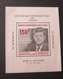 Congo 1964 Sc C520 John F Kennedy set MNH