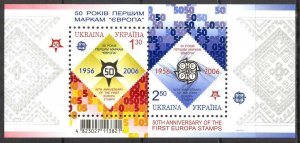 Ukraine 2006 50 Years of Europa CEPT Stamps S/S MNH