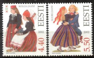 Estonia 2002 National Costumes (IX) MNH