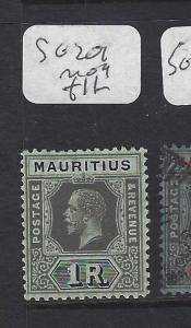 MAURITIUS   (P0810B)  KGV  1R   SG 201  MOG