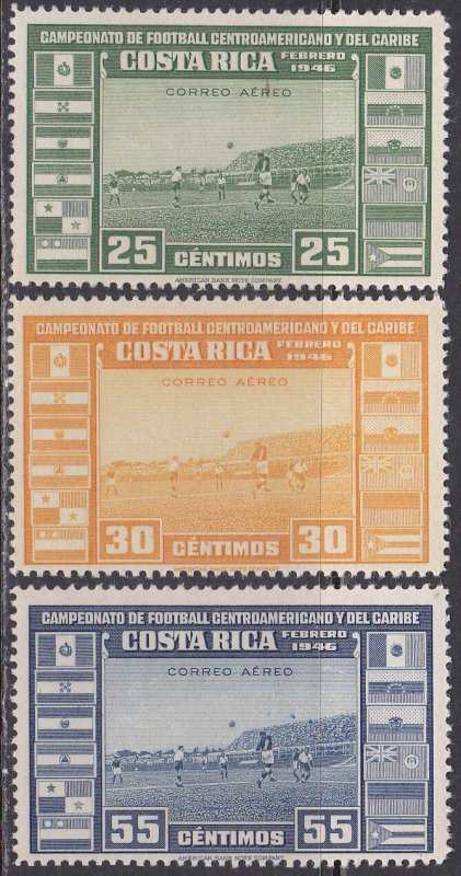 Costa Rica Sc #C121-C123 MNH