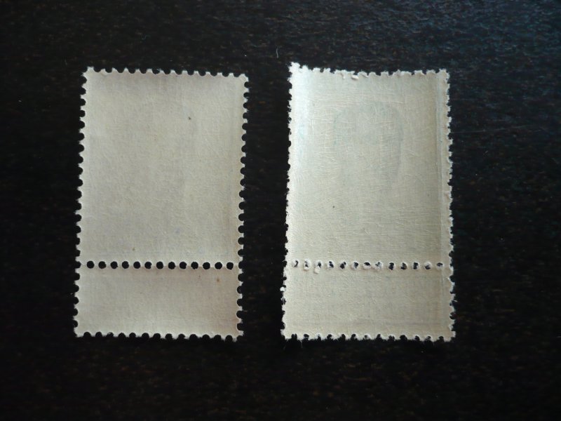 Stamps - Belgium - Scott# 105, 107 - Mint Never Hinged Set of 2 Stamps plus Tabs