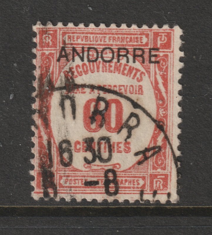 Andorra a used 60c Post Due from 1931