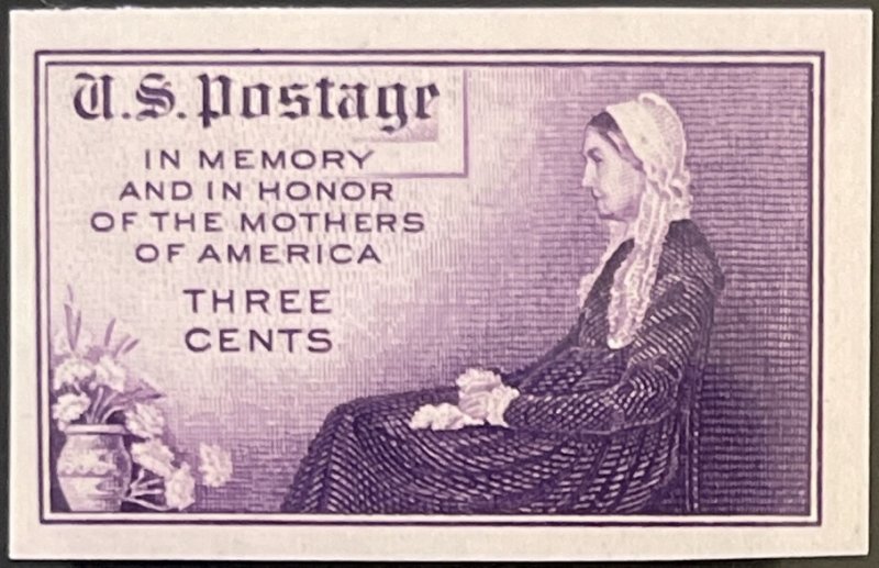 Scott #754 1935 3¢ Mothers of America Sp. Printing imperf. MNH OG F/VF pencil