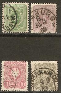 Germany 4 Different ( no e) Used F/VF 1880 SCV $5.00