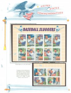 United States #4080-4083  Plate Block (Baseball)