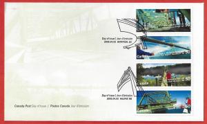 2005 Canada 50c FDC # 2103a   Canadian Bridges   Unaddressed