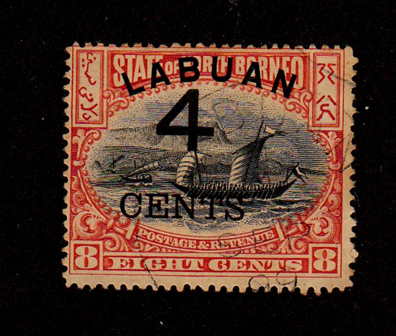 Labuan - 1899 - SC 89 - Used - Regular Issue - Surcharged