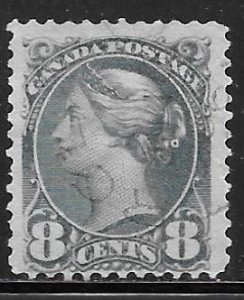 Canada 44a: 8c Queen Victoria, blue grey, used, F