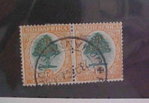 SOUTH AFRICA STAMPS gibbons #32 PAIR cat.$85.00 USED