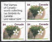 Canada #BK143 used Three stamps and the label.