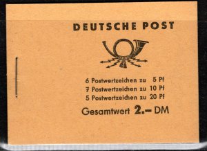 German Democratic Republic Scott # 330c, 333a, 477b, mint nh, booklet, var. 3b1